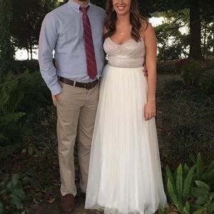White wedding or formal dress from BHLDN